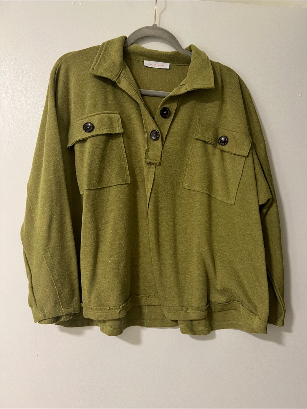 Ces Femme Olive Green Utility Pullover Jacket